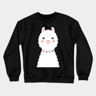 Cute llama illustration Crewneck Sweatshirt